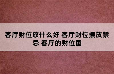 客厅财位放什么好 客厅财位摆放禁忌 客厅的财位图